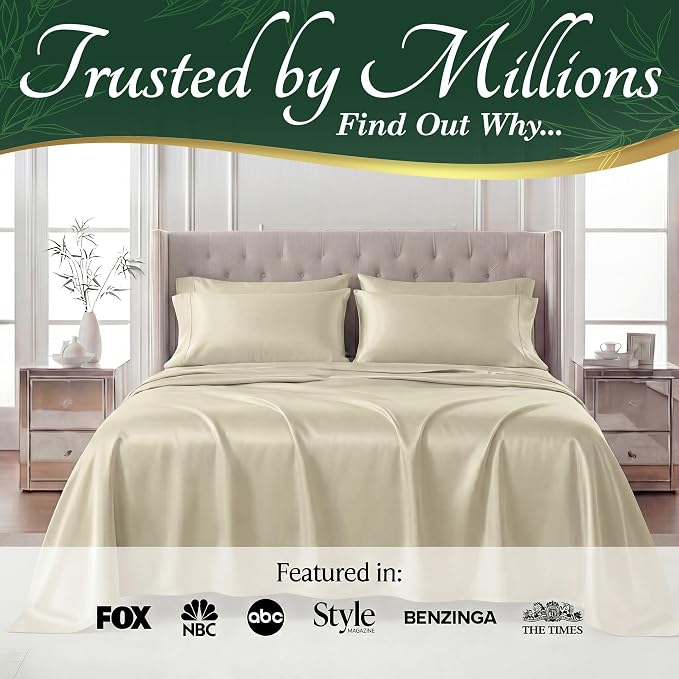 DECOLURE 100% Viscose Derived from Bamboo Sheets Queen Size - Image 5