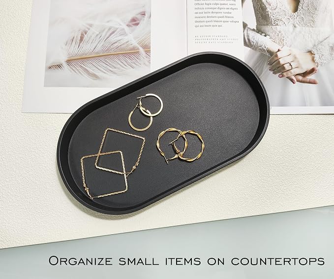 Black Small Tray, 3 Pack Oval Tray - Image 5