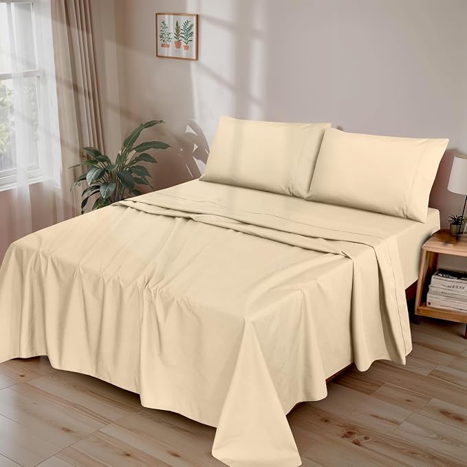 RUVANTI 100% Cotton Sheets – Twin XL Size Percale Bedding, Cooling & Breathable - Image 2