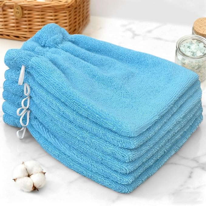 VOOVA & MOVAS Washcloths for Showering 6PC, 8.3x6.3 Inch, 100% Cotton Soft by VOOVAMOVAS