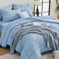 HEVUMYI Light Blue Cali-King Comforter Set by HEVUMYI