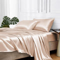 MR&HM Satin Bed Sheets, Queen Size Sheets Set by MRHM