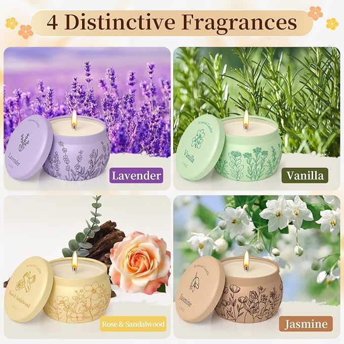 Scented Candles for Mom, 17.6oz Romantic Jar Candles for Women Girl Candle Set - Image 3
