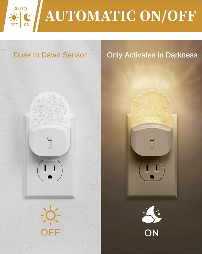 DORESshop LED Night Light, Baby Night Lights, Plug in Night Light - Image 3