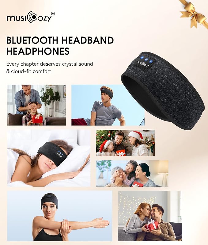 MUSICOZY Sleep Headphones Bluetooth 5.4 Headband, Wireless Earphones Music - Image 8