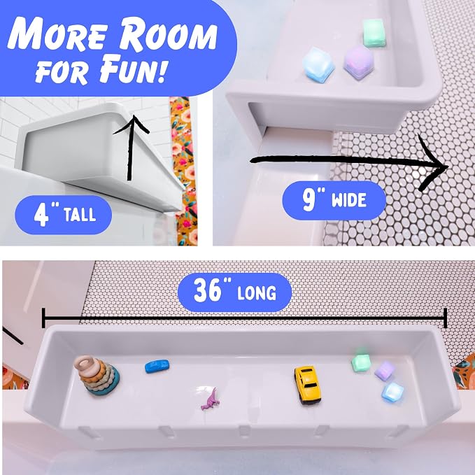 Tub Topper® Bathtub Splash Guard & Bath Shelf - Image 5