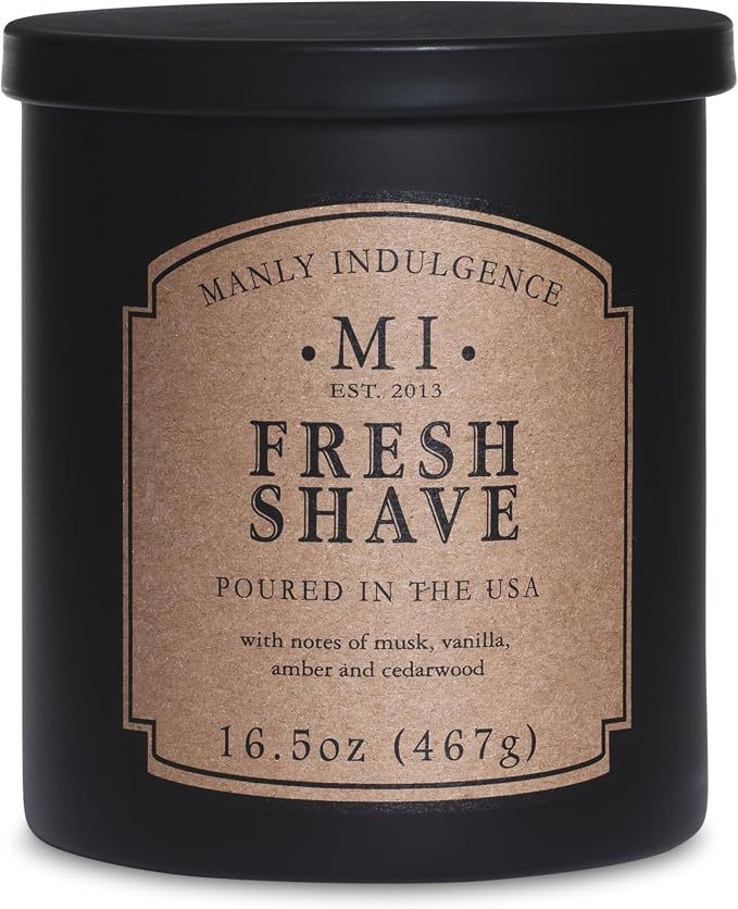 Manly Indulgence Fresh Shave Jar Candle 16.5 oz by ManlyIndulgence