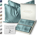 Colorado Home Co 22 Momme Real Silk Pillowcase, Mineral Blue, 2 Pack King by ColoradoHomeCo