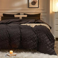 JELLYMONI Black Duvet Cover King Size, Soft Breathable Seersucker Duvet Cover by JELLYMONI