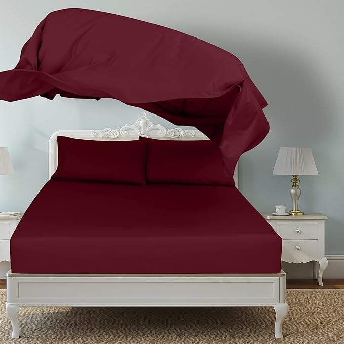 Royale Linens 2 Pack Bulk Flat Sheet Set - Image 2