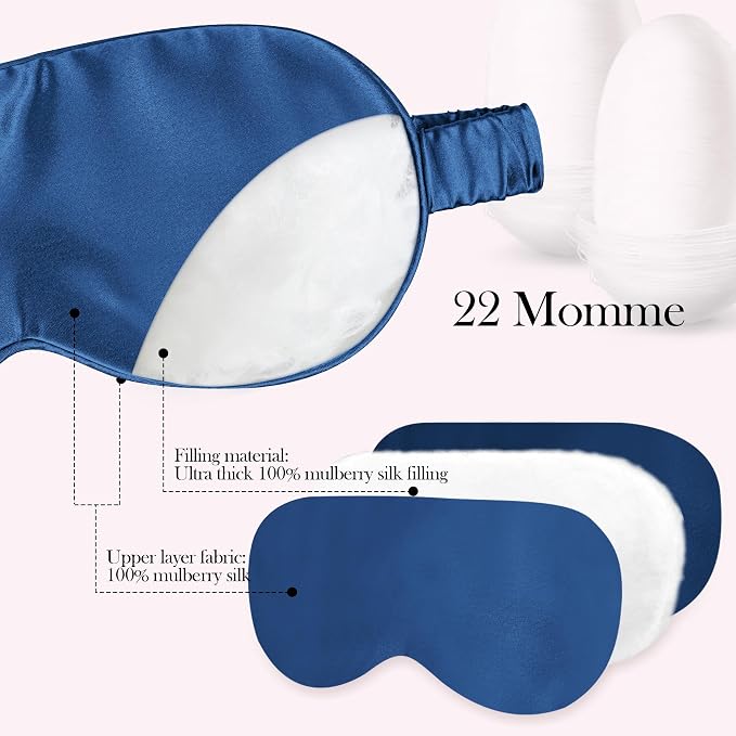 SilkDream 100% Mulberry Silk Sleep Mask Eye Mask - Image 3
