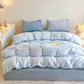 BOLINLIVING Gingham Duvet Cover King Size, Microfiber Bedding Set by BOLINLIVING