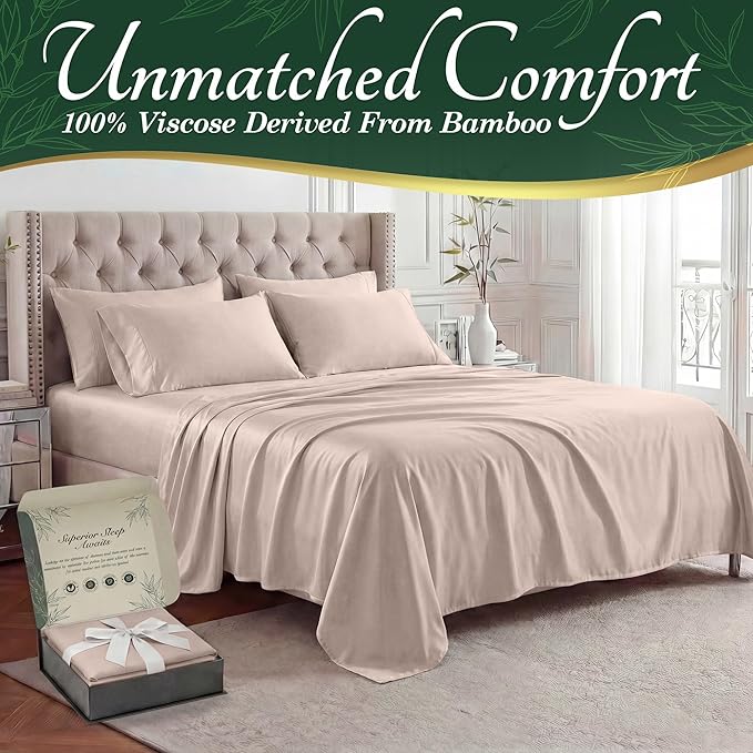 DECOLURE 100% Viscose Derived from Bamboo Sheets Full Size - Image 2