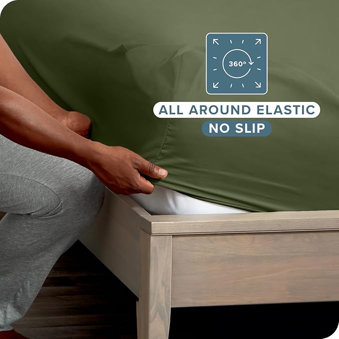 Bare Home 2-Pack Fitted Bottom Sheets Short Queen - Image 3