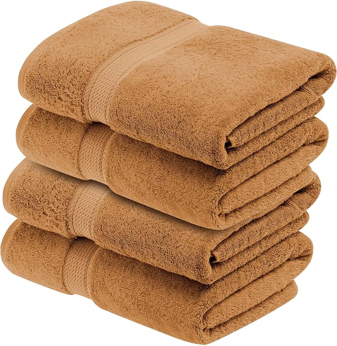 Superior Egyptian Cotton Pile Bath Towel Set of 4, Ultra Soft Luxury Towels - Image 2