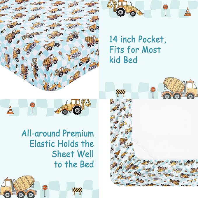 lasoftan Kids Sheet Set Twin Size, Twin Sheet Set - Image 4