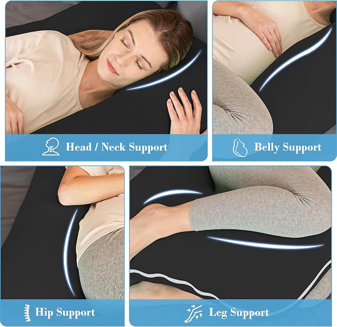 Cute Castle Cooling Cover Pregnancy Pillows, Soft U-Shape Maternity Pillow - Image 6