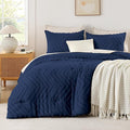 Andency Navy Blue California King Comforter Set, Boho Cal King Soft Warm Tufted by Andency