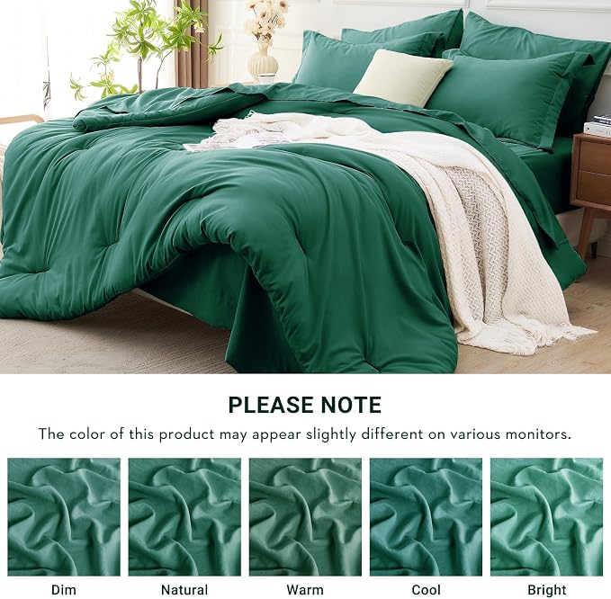 MUXHOMO 7 Pieces California King Comforter Set, Soft Bed in a Bag Cal King Size - Image 4