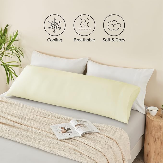 BEDELITE Body Pillow Cover, Rayon Made from Bamboo, Cooling Body Pillow - Image 8