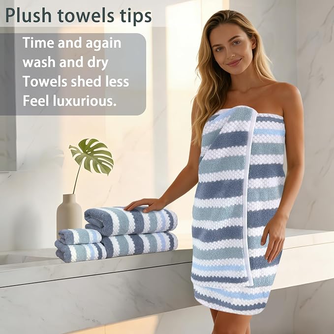 Waffle Towels for Bathroom-Quick Dry | Thick | Lightweight | 540GSM, Large Bath - Image 6