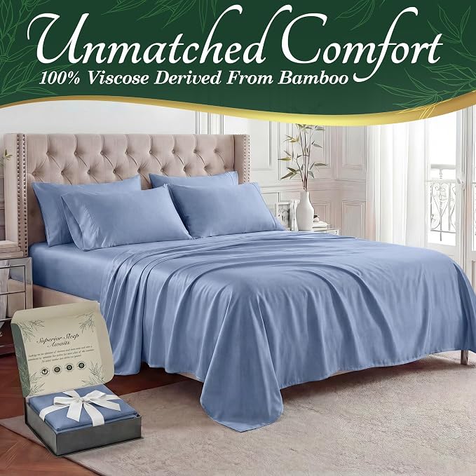 DECOLURE 100% Viscose Derived from Bamboo Sheets Full Size - Image 2