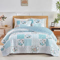 Joyreap 3 Pieces Floral Patchwork Quilt Set Queen, Soft n Cozy Microfiber Quilt by Joyreap