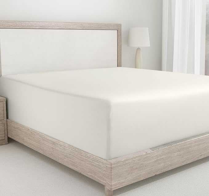 California Design Den Fitted Sheet Twin Cotton, Soft 400 Thread Count 100% by CaliforniaDesignDen