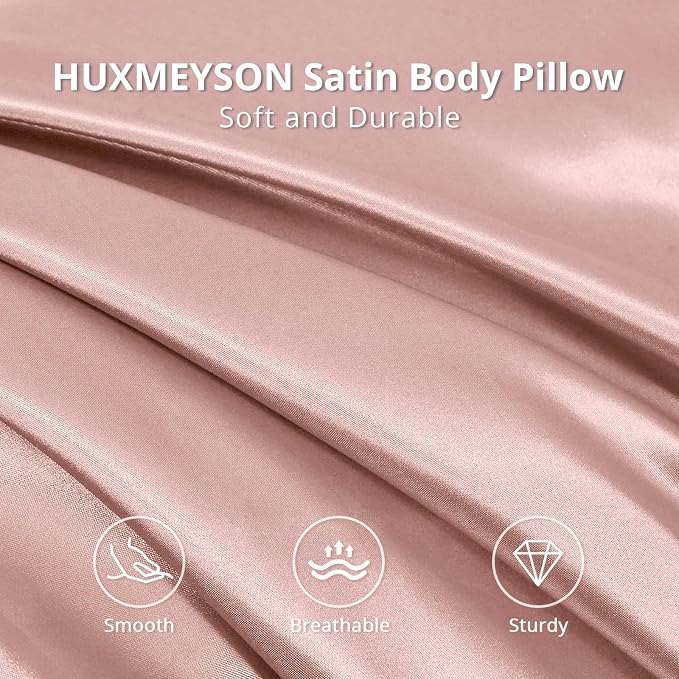 HUXMEYSON Body Pillow with Satin Pillowcase, Body Pillow - Image 3