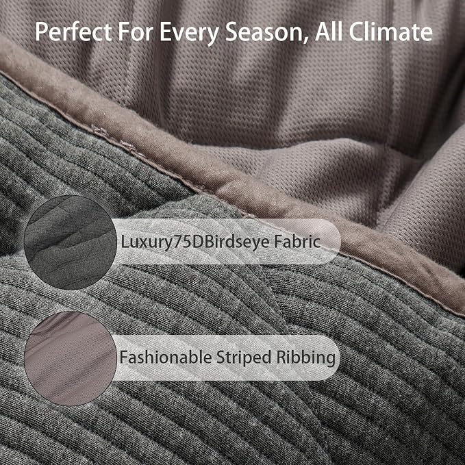 ZonLi 20lbs Weighted Blanket for Adults Sleeping, Double-Sided All Season - Image 8