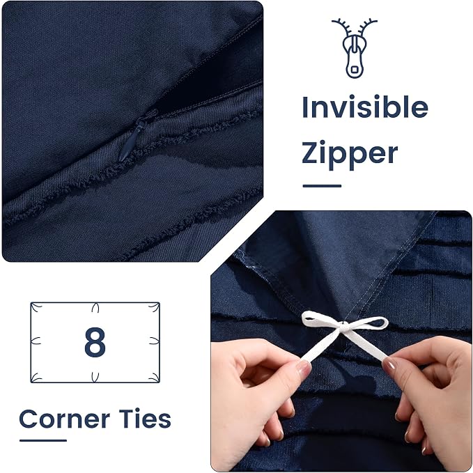 NEXHOME PRO Duvet Cover Queen, Soft and Lightweight 100% Washed Microfiber - Image 6