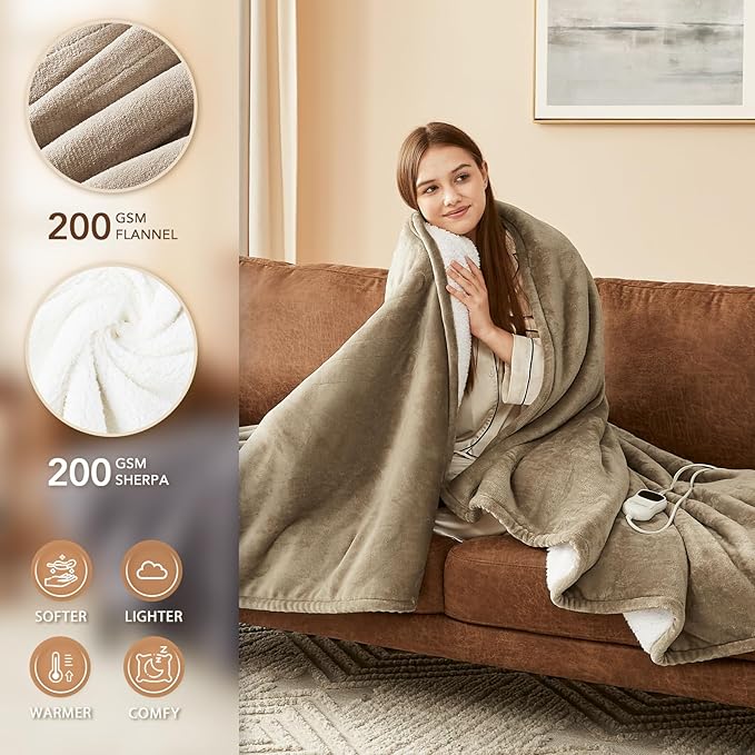 Homemate Heated Blanket Electric Throw - Image 2