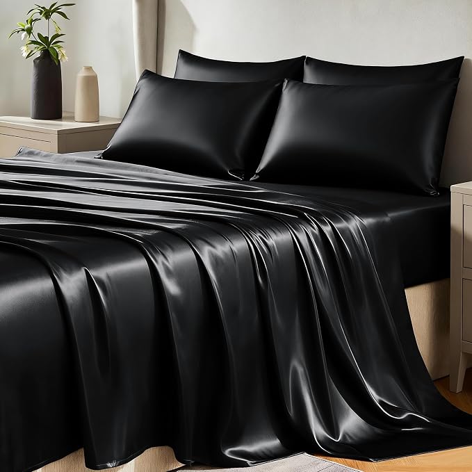 CozyLux Satin Sheets King Size Sheet Set by CozyLux