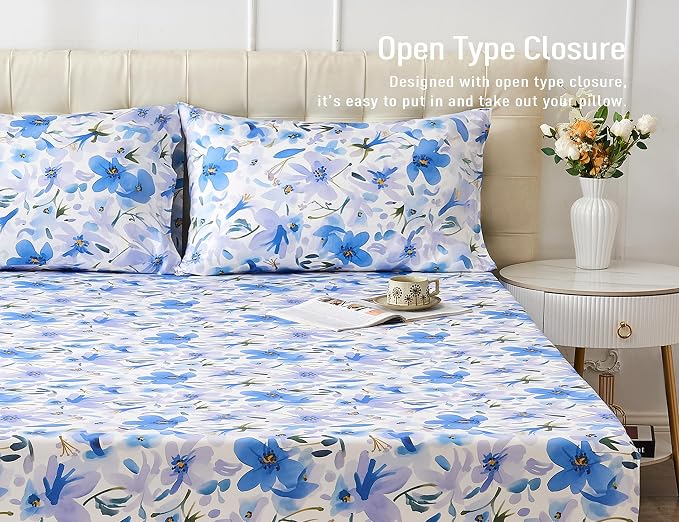 sunflower King Pillowcases Set of 2, 100% Cotton King Size Pillow Cases 2 - Image 3