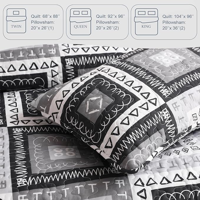 Exclusivo Mezcla Reversible Boho Quilts Twin Size - Image 6
