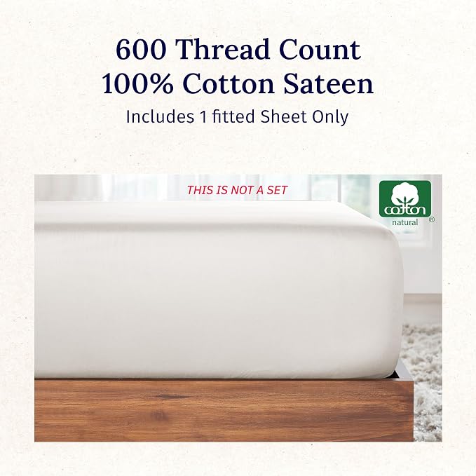 Luxuriously Soft 100% Cotton Fitted Sheet Full Only - Image 5