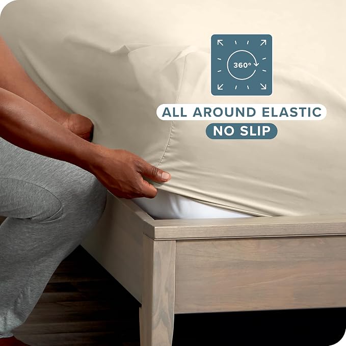 Bare Home 5-Pack Fitted Bottom Sheets Twin Extra Long - Image 3