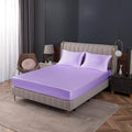 Homiest Lavender Satin Fitted Sheet by Homiest