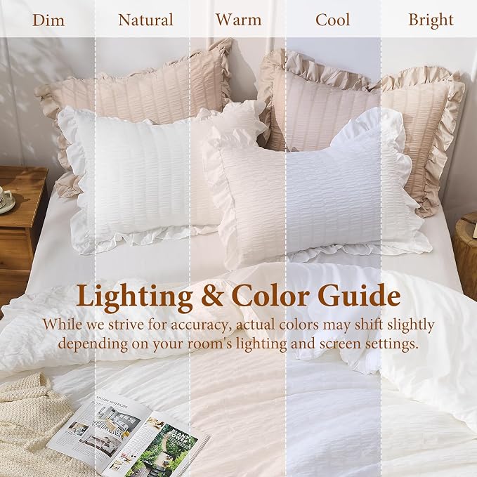 JOLLYVOGUE King Size Comforter Set, Lightweight & Fluffy Bedding Sets King - Image 8