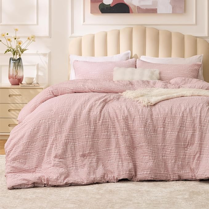 BEDELITE Blush Pink Queen Comforter Set - Image 2
