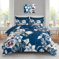 Luxudecor Floral Comforter Set King Size 7 Piece, Elegant Comforter Bedding Set by Luxudecor
