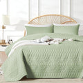 akkialla Full/Queen Size Quilt Bedding Set, Sage Green Lightweight Microfiber by akkialla