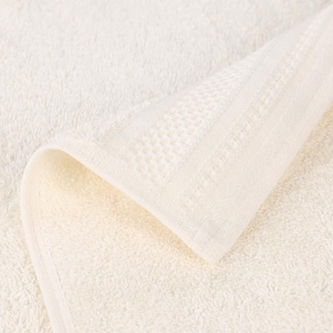 Superior Honeycomb 100% Cotton 500 GSM 12 Piece Bath Towel Set, 6 Washcloths - Image 5