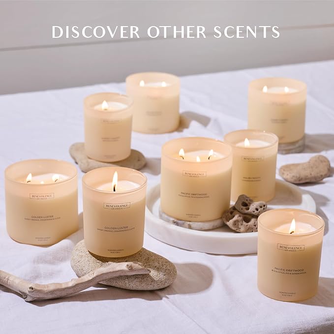 Champagne & Peony – Benevolence LA Large 3-Wick Scented Candle - Image 7