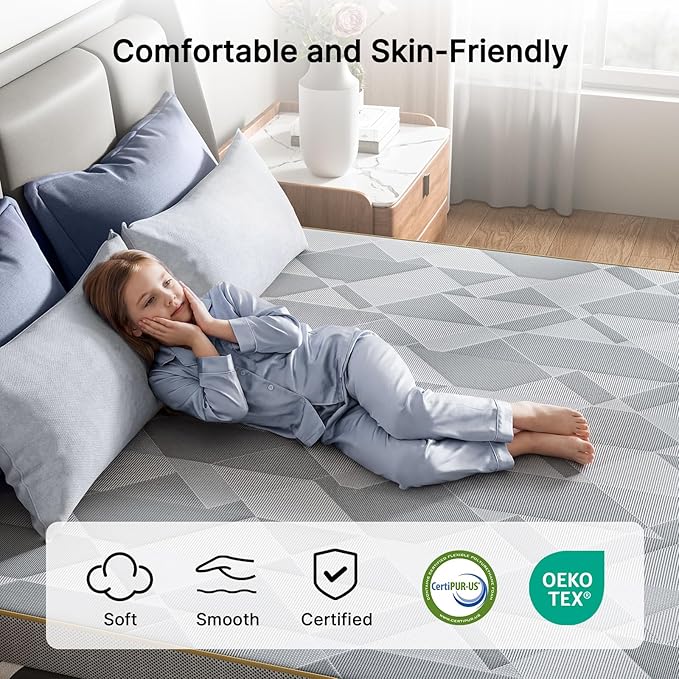 PERLECARE Firm Mattress Topper Twin, Mattress Pad - Image 5
