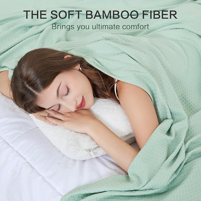 AmyHomie Cooling Blanket Queen Size, 100% Rayon Derived from Bamboo, Cool - Image 2