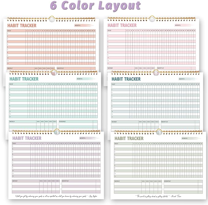 Habit Tracker Calendar, Daily Weekly Goal and Habit Tracker Journal, 12 Months - Image 4