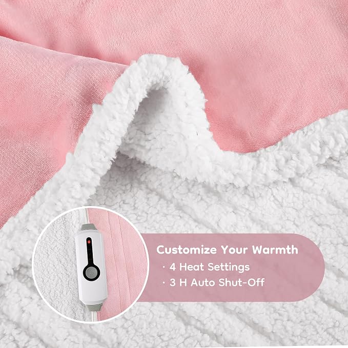 LaffyLo Electric Heated Blanket Throw Size - Image 2