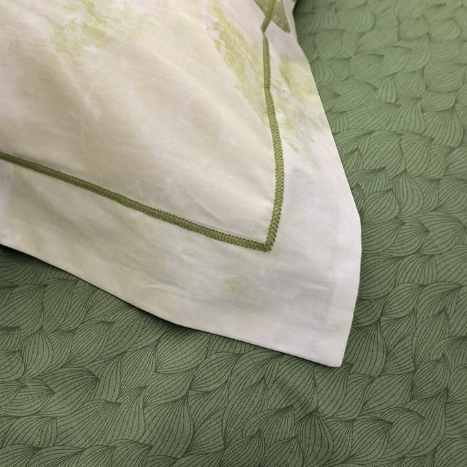 OAITE Duvet Cover Set Twin Size Floral Pattern 500 Thread Count Ultra Soft 100% - Image 4