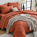 HEVUMYI Burnt Orange King Comforter Set by HEVUMYI